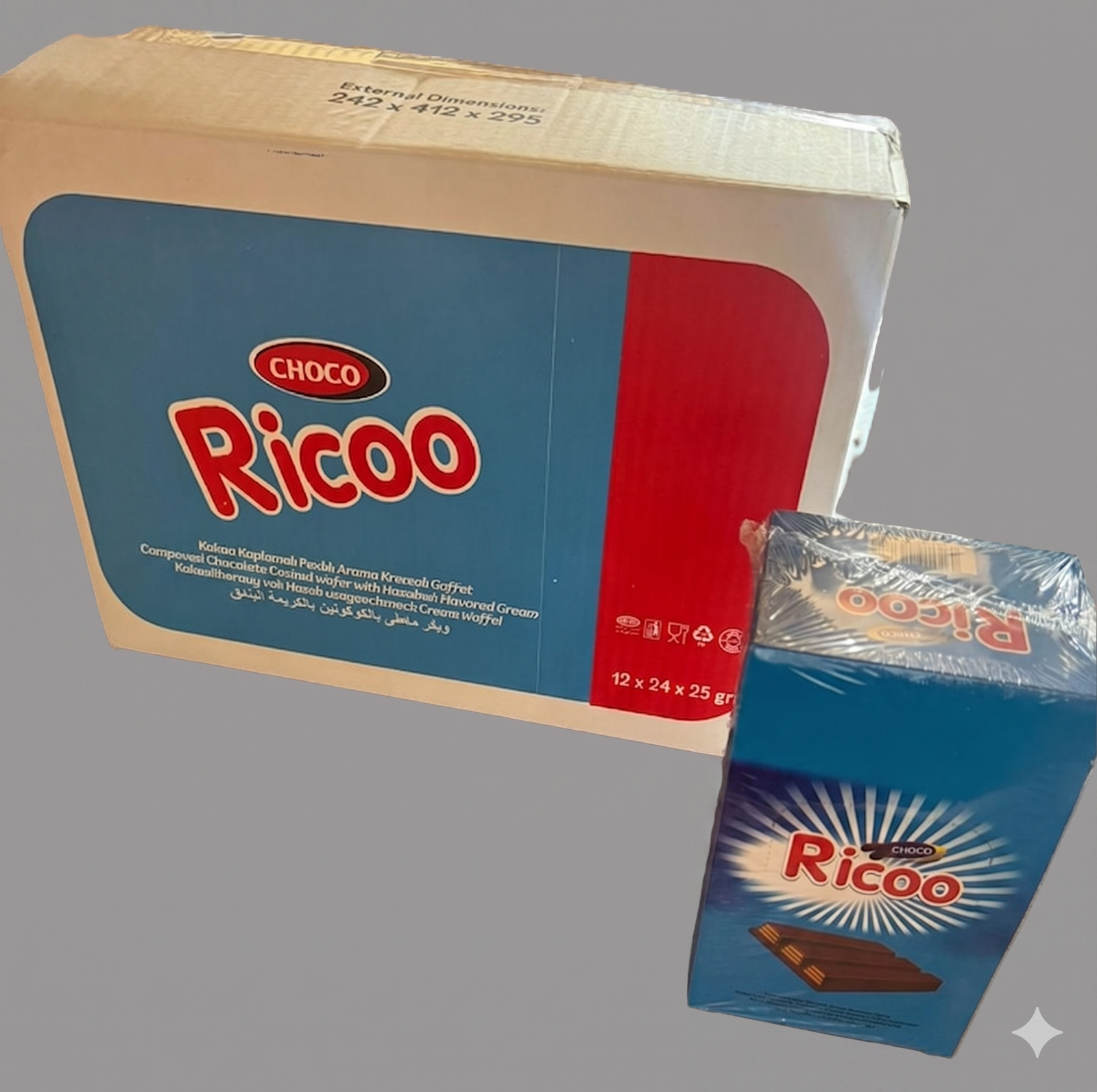 Rothe Choco Ricoo Compound Chocolate Wafer with Hazelnut Flavored Cream