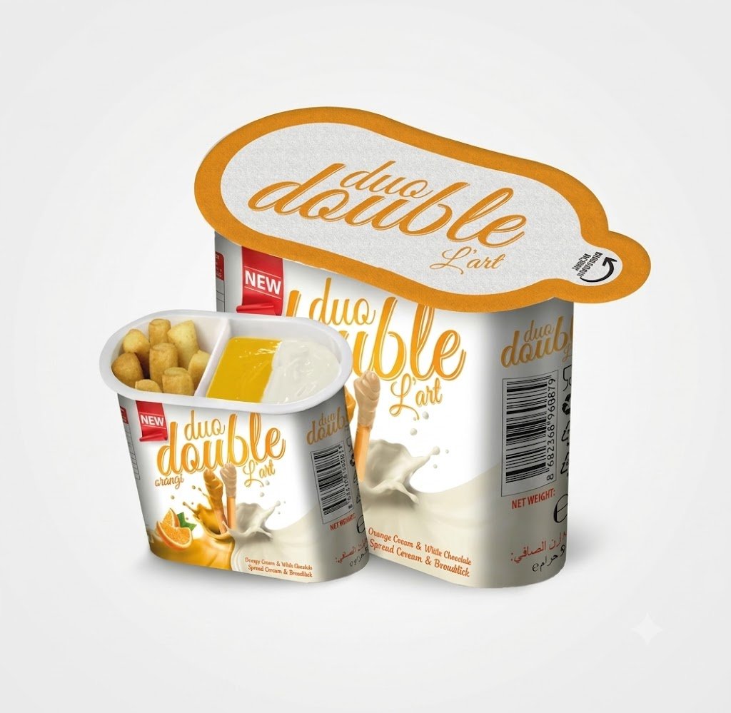 Rothe Duo Double L'art Orange Cream & White Cream with Grissini