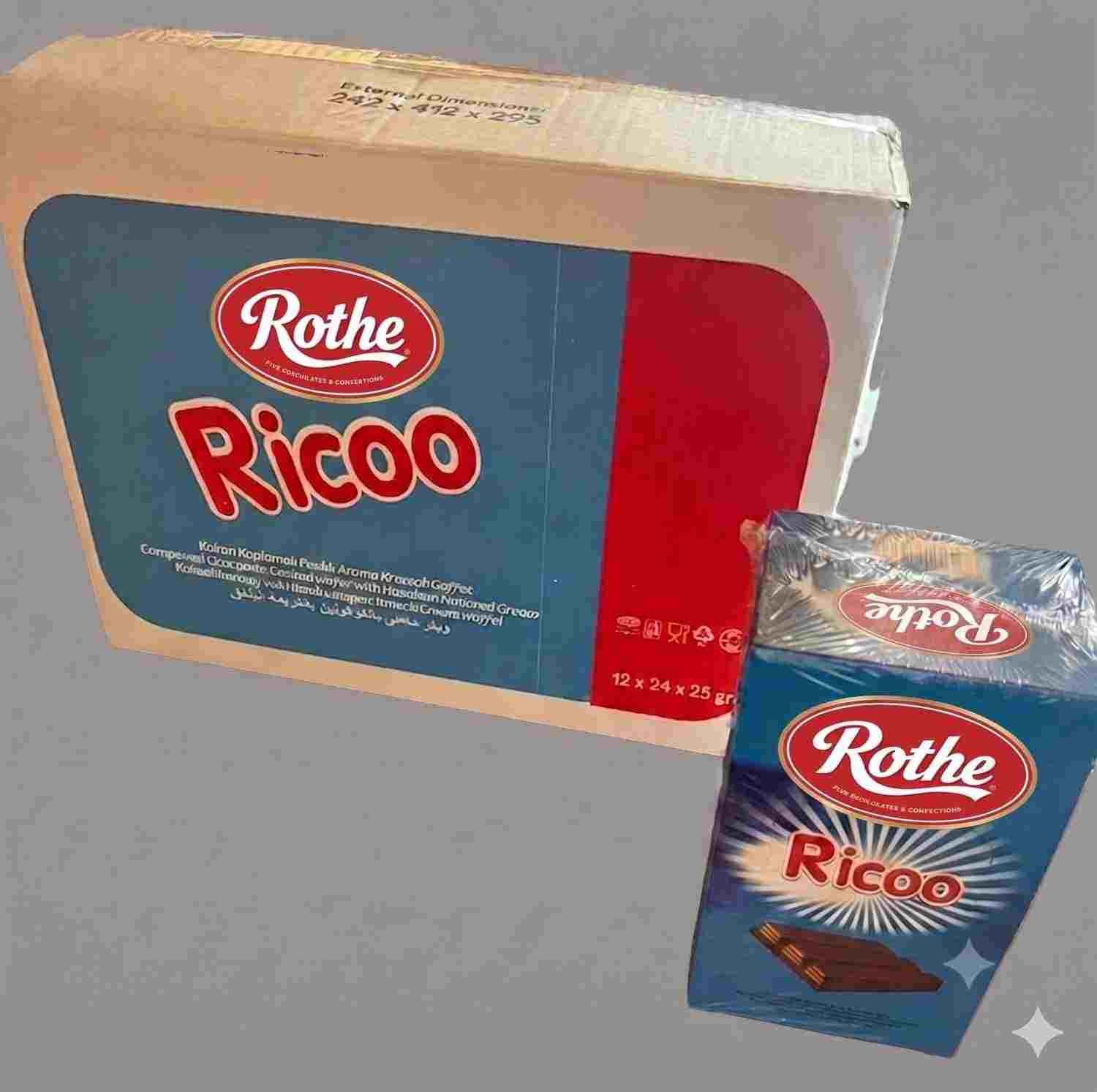 Rothe Choco Ricoo Compound Chocolate Wafer with Hazelnut Flavored Cream