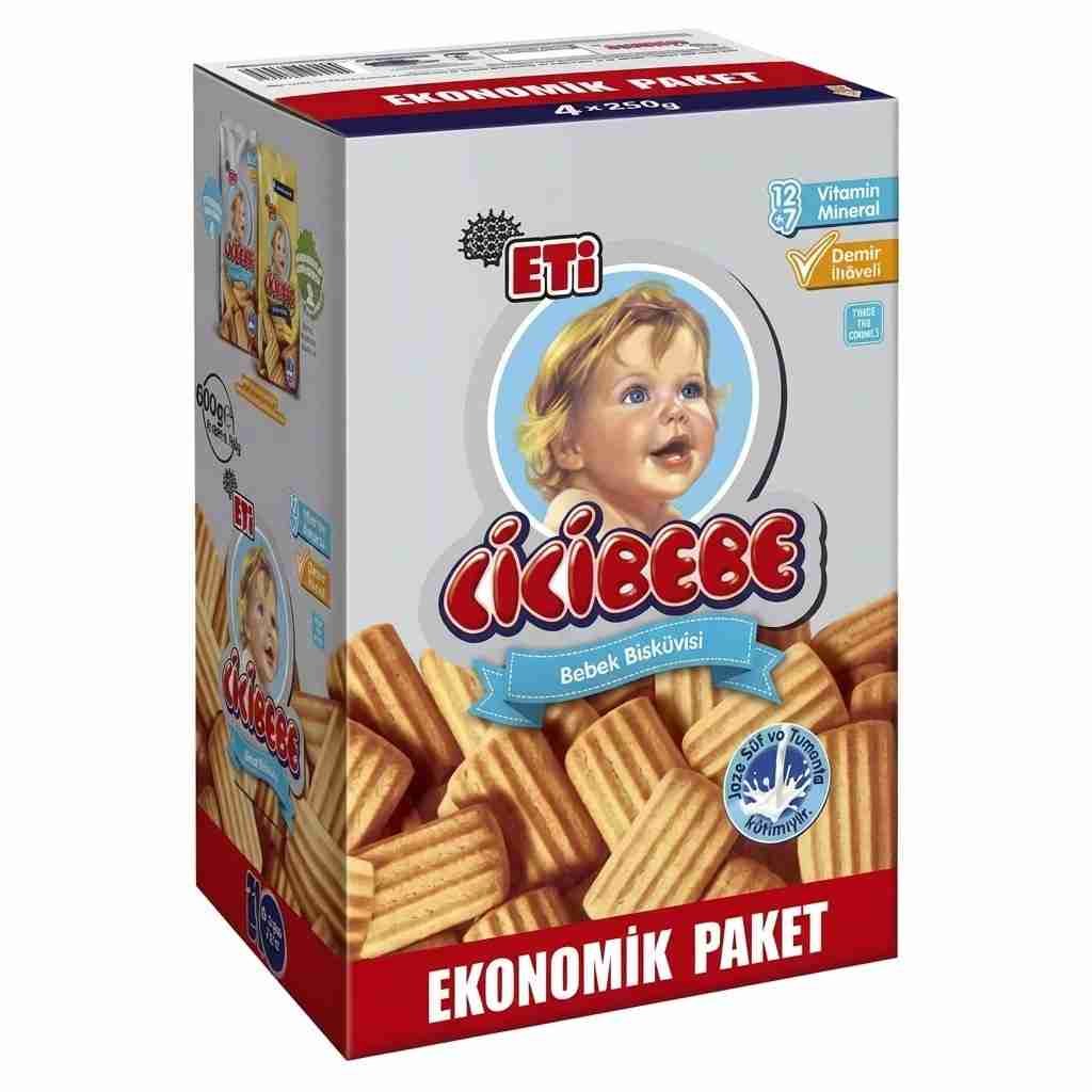 	ETİ Cicibebe Sade Bebek Bisküvisi 1000 gr